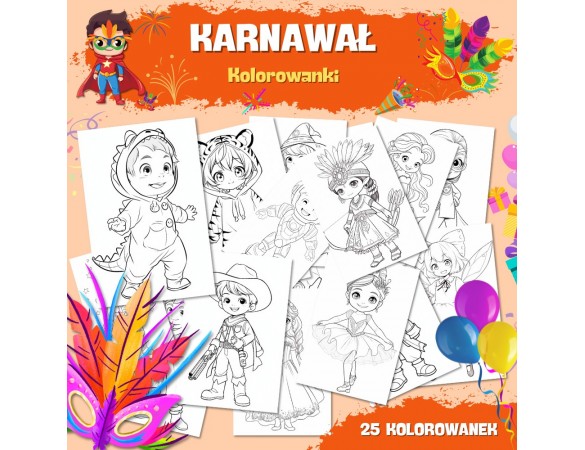 KARNAWAŁ- kolorowanki