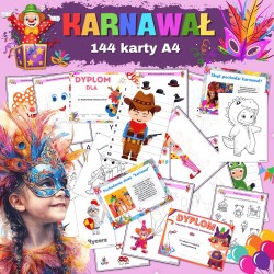 Zestaw Karnawałowy Karty Pracy - Owca Balbinka
