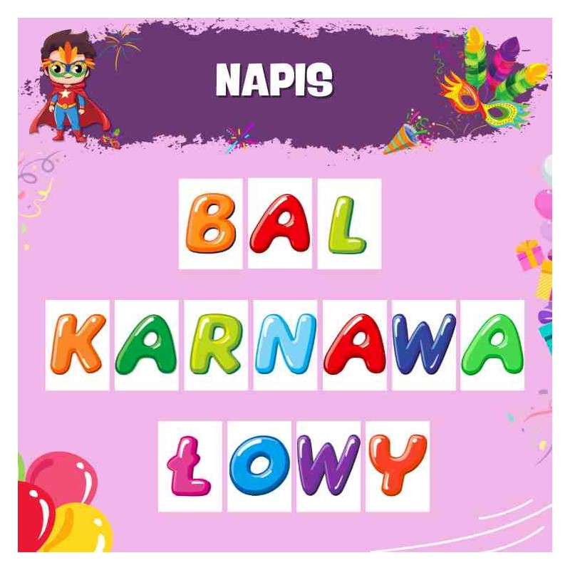 Zestaw Karnawałowy Karty Pracy - Owca Balbinka