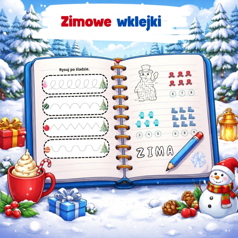 ZIMA - Wklejki do Zeszytu