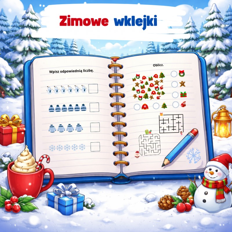 ZIMA - Wklejki do Zeszytu