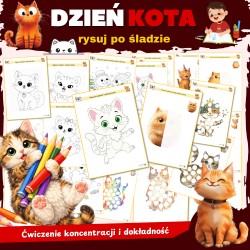 DZIEŃ KOTA- Rysuj po śladzie