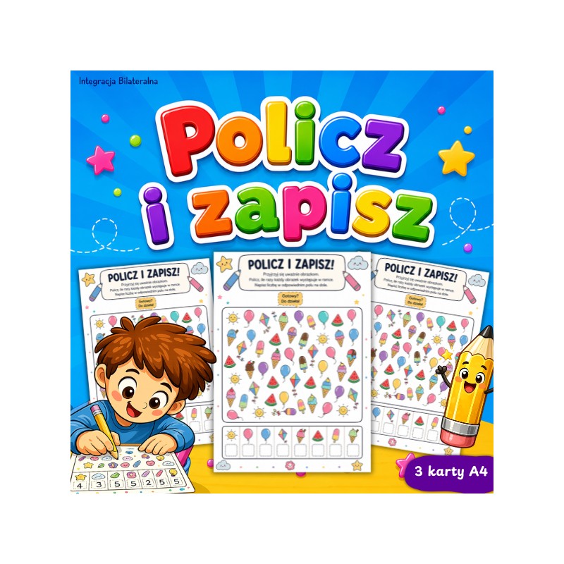 Integracja bilateralna – 150 kart pracy PDF do wydruku dla dzieci