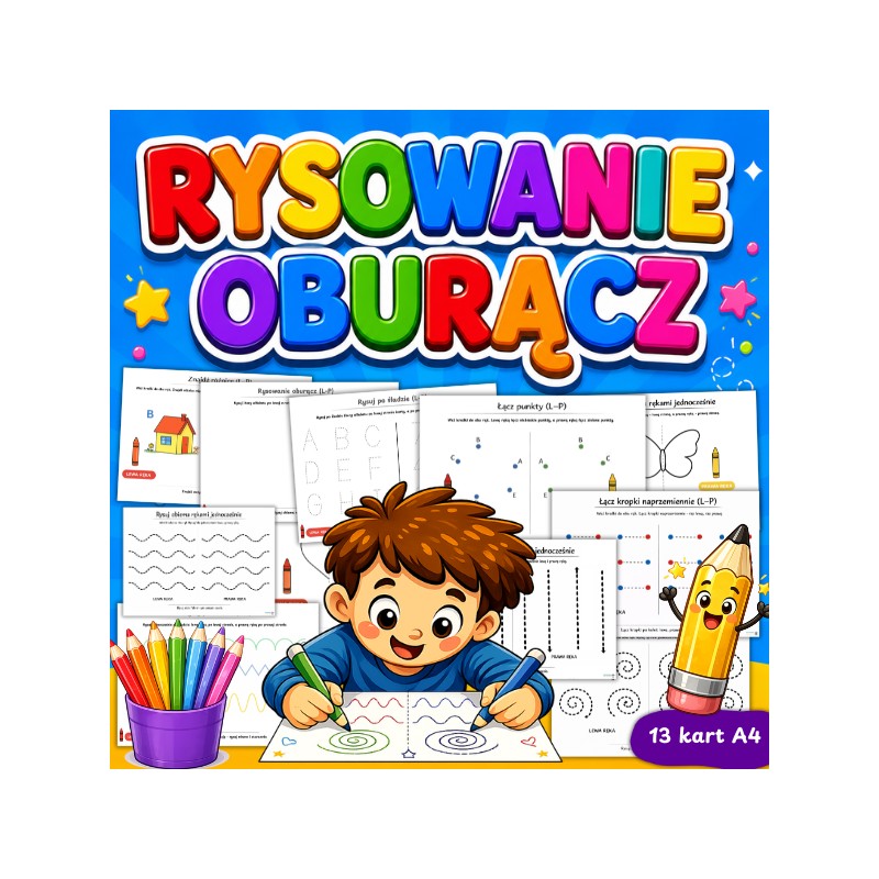 Integracja bilateralna – 150 kart pracy PDF do wydruku dla dzieci