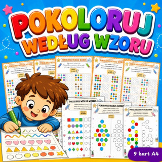 Pokoloruj Według Wzoru - Koncentracja Uwagi