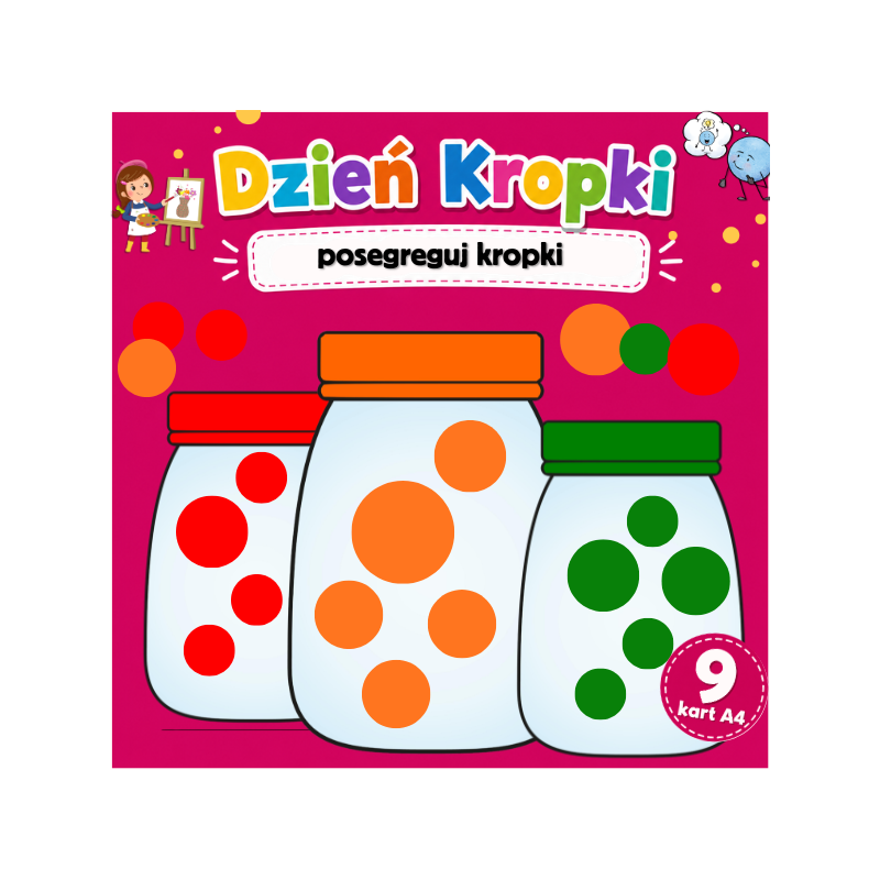 Dzień Kropki – posegreguj kropki | Karty pracy PDF do druku