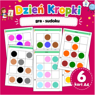 Dzień Kropki – wypełnij kolorem | Karty pracy PDF do druku
