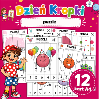 Dzień Kropki – puzzle | Karty pracy PDF do druku dla dziec