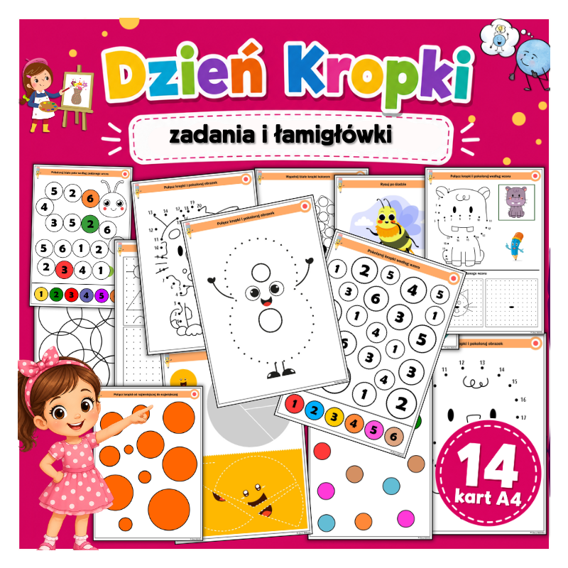 Dzień Kropki – zadania i łamigłówki dla przedszkolaków PDF