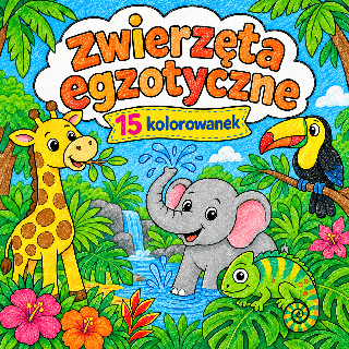 ZWIERZĘTA EGZOTYCZNE- kolorowanki