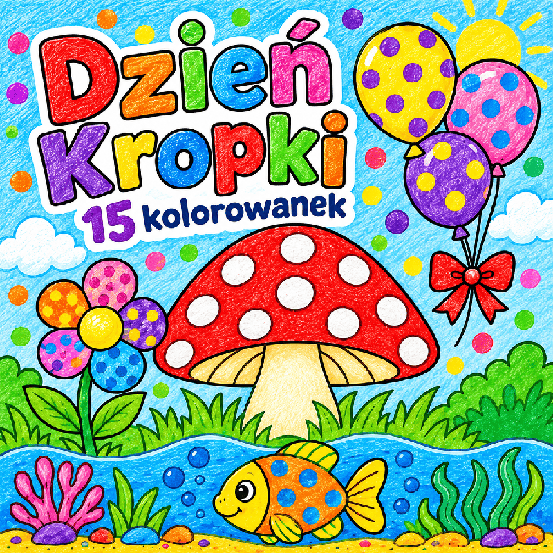 DZIEŃ KROPKI- kolorowanki