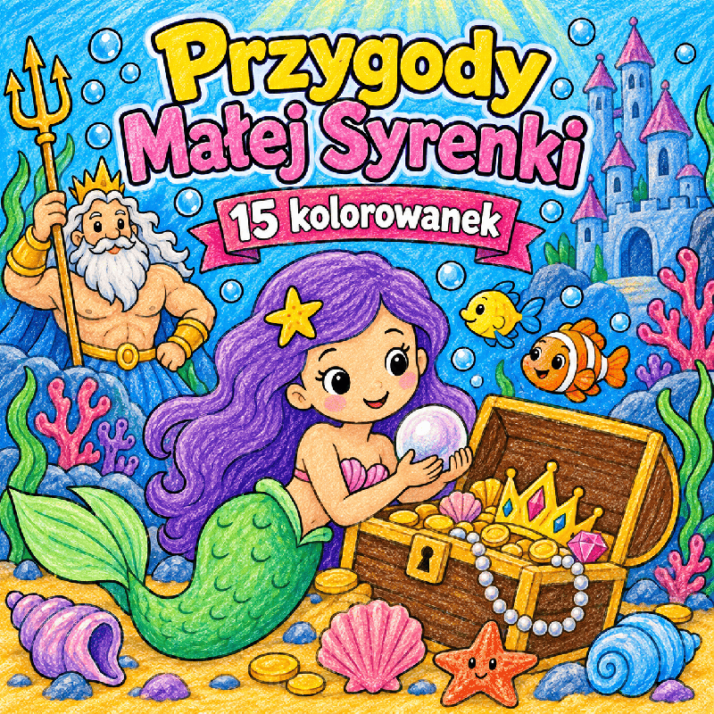 PRZYGODY MAŁEJ SYRENKI- kolorowanki