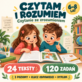 Czytanie ze zrozumieniem – karty pracy i ćwiczenia PDF dla dzieci