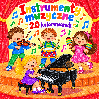 INSTRUMENTY MUZYCZNE - kolorowanki