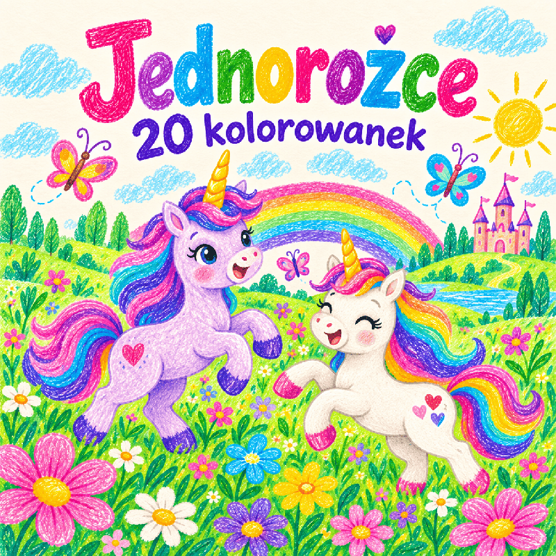 JEDNOROŻCE - kolorowanki