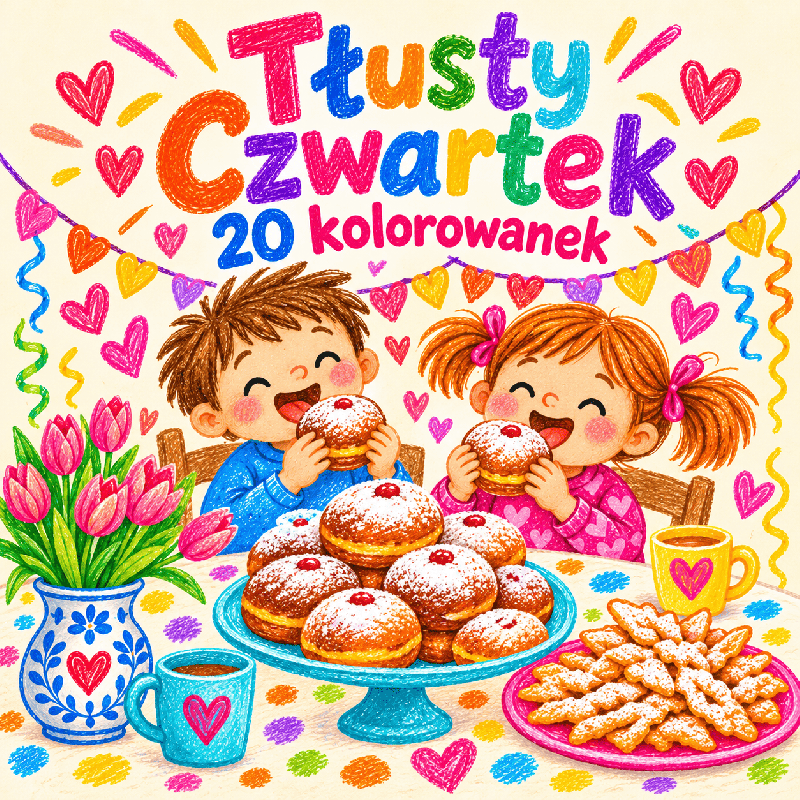 TŁUSTY CZWARTEK - kolorowanki