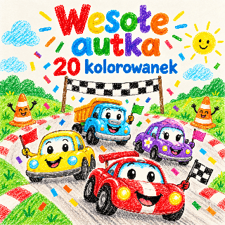WESOŁE AUTKA - kolorowanki