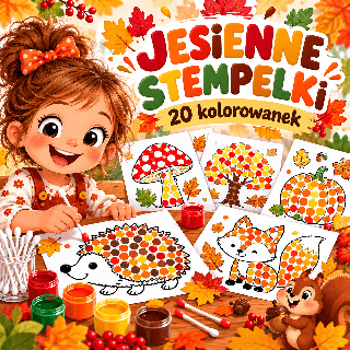 JESIENNE STEMPELKI- kolorowanki
