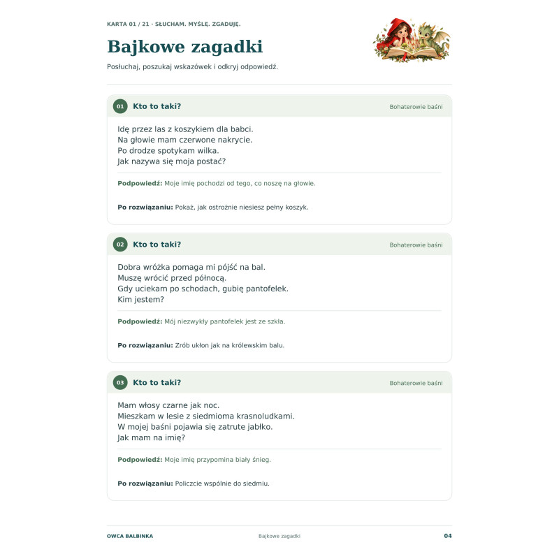 BAJKOWE ZAGADKI – Zgaduj, Myśl i Odkrywaj